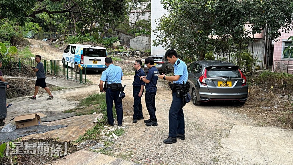 警方到場調查。劉漢權攝 警方到場調查。劉漢權攝