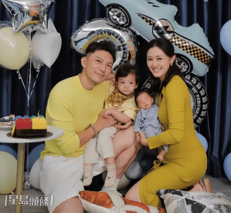 前天袁偉豪太太張寶兒在網上貼出與長子慶生的貼文。 前天袁偉豪太太張寶兒在網上貼出與長子慶生的貼文。
