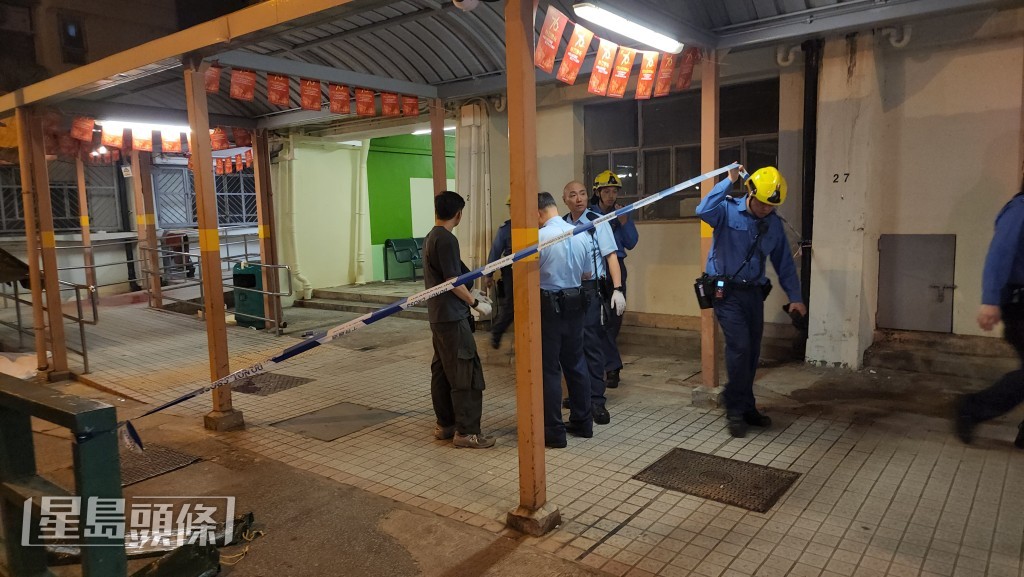警方封鎖現場調查。黎志偉攝 警方封鎖現場調查。黎志偉攝