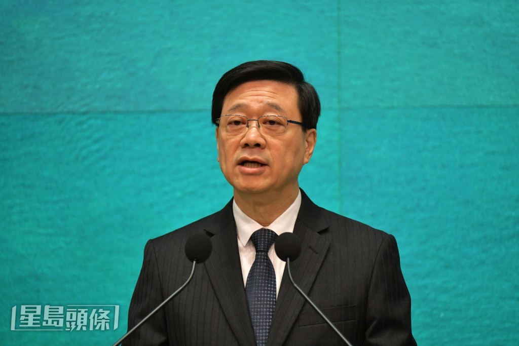 李家超表示，香港會支持及推廣與美國等不同地方或國家在不同領域的合作。陳極彰攝