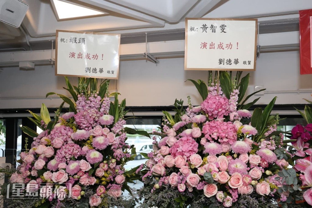 刘德华等送上花篮祝贺。