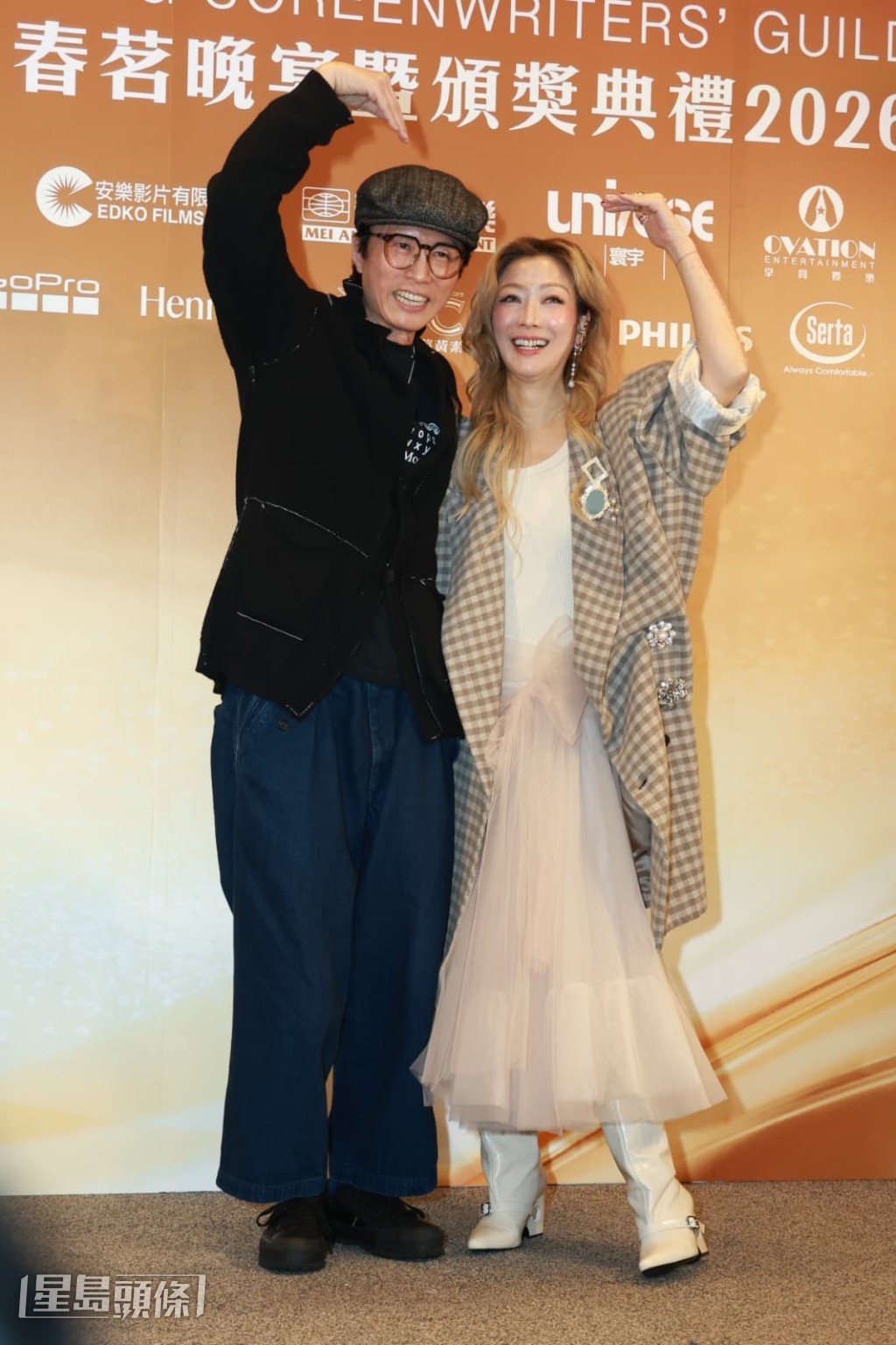 2人主演之電影《夜王》前幾天票房已衝破8千6百萬，子華笑指有「V姐」（指Sammi)在便有信心。