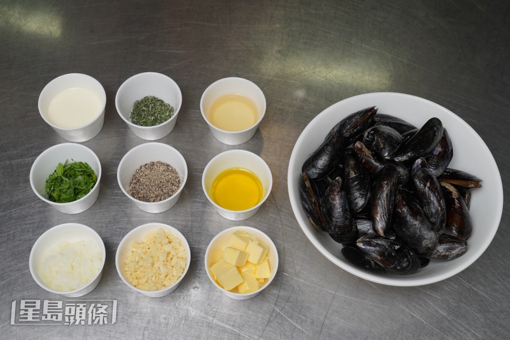 比利時焗煮青口 材料