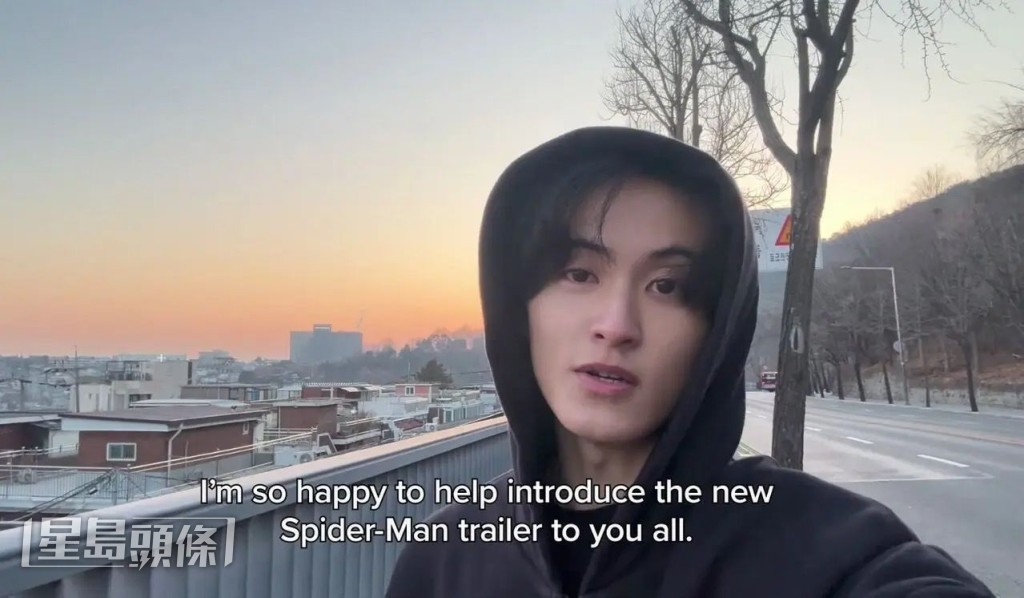 NCT成員Mark有份為《蜘蛛俠:英雄重生》宣傳。 NCT成員Mark有份為《蜘蛛俠:英雄重生》宣傳。