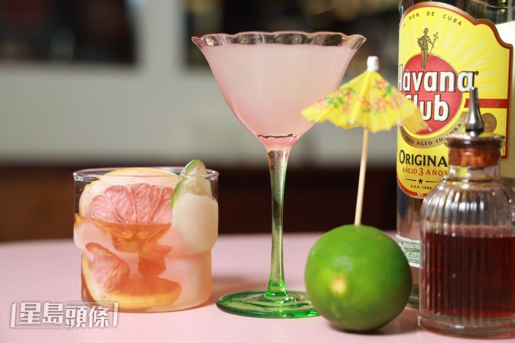 Montana的特色調酒：以Coconut Bourbon和Rum酒為主的Coconut Old Fashioned（左）；以及復刻1930年代古巴調酒師協會原始酒譜的Montana Daiquiri（右）。