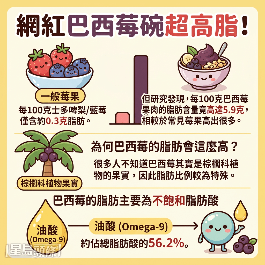 為何網紅巴西莓碗超高脂? 為何網紅巴西莓碗超高脂?