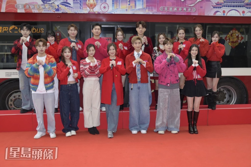 詹天文（Windy）、張馳豪、冼靖峰今日（31日）現身電視城出席TVB與成都廣播電視台聯製節目《馬到功成萬象新2026蓉港新春晚會》煞科。