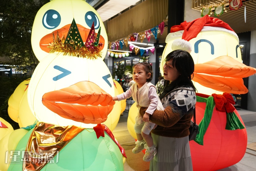「小黃鴨」跨媒體展覧今天中環街市揭幕。葉偉豪攝 「小黃鴨」跨媒體展覧今天中環街市揭幕。葉偉豪攝