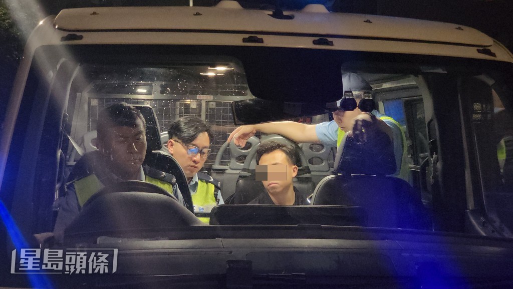 男司機涉危駕被捕。黎志偉攝 男司機涉危駕被捕。黎志偉攝