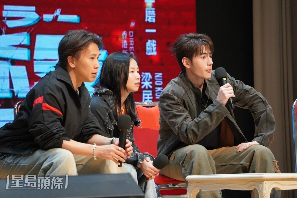 Jeffrey聯同導演梁居英及監製文佩卿，於禮堂與同學分享電影幕後工作及入行經歷。