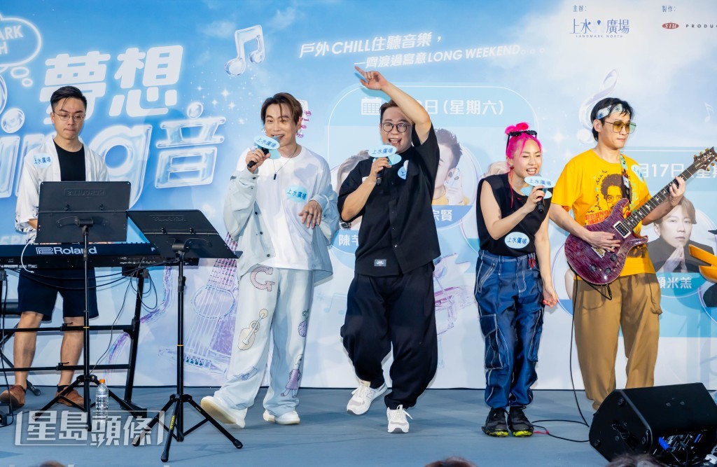 3人非常投入,更牽起全場大合唱。 3人非常投入,更牽起全場大合唱。