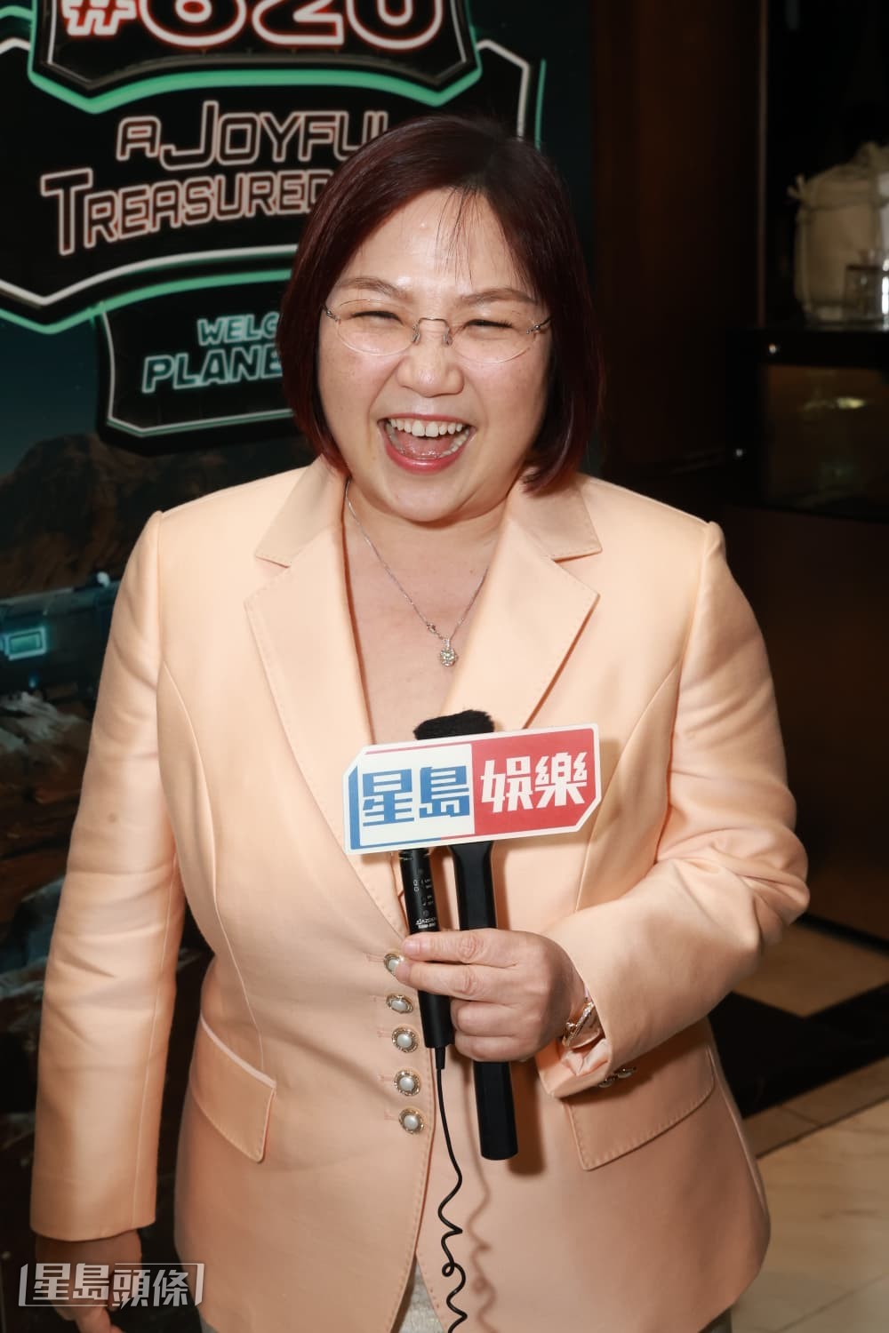 提到她在內地被封為「短劇之王」，麥玲玲表示開心。