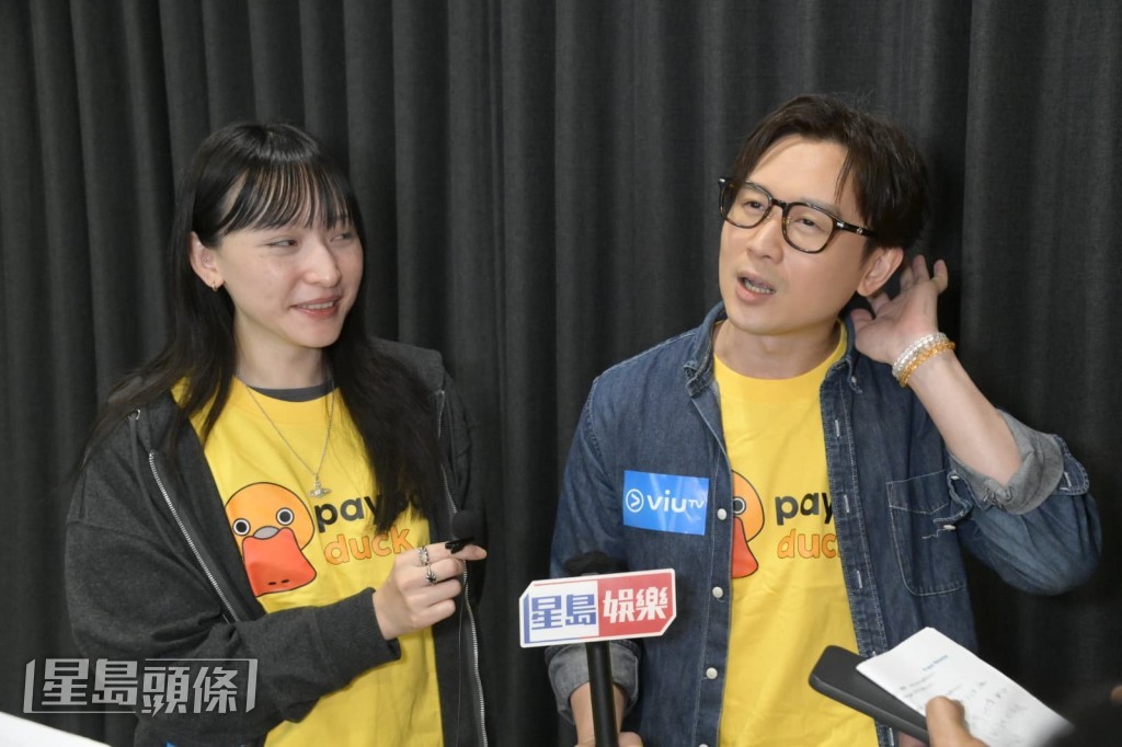 楊樂文近日演出舞台劇，凌文龍和陳漢娜都有去捧場。