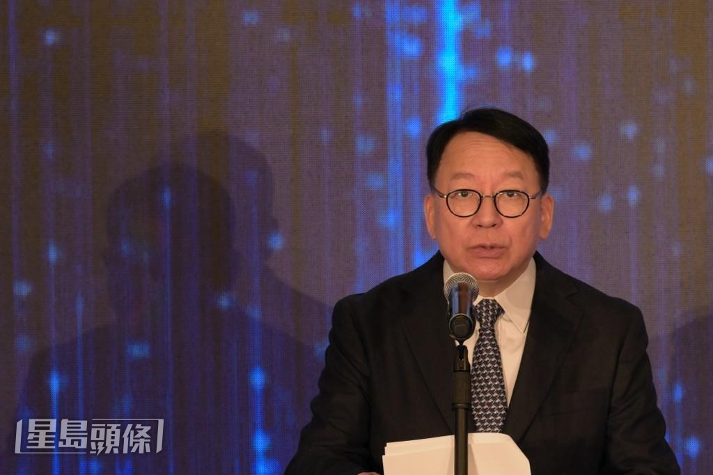 陳國基指警務處不遺餘力打擊科技犯罪，減低網絡安全威脅。陳極彰攝