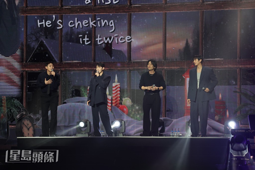韓國4人男團2AM昨晚巡到香港開唱。 韓國4人男團2AM昨晚巡到香港開唱。
