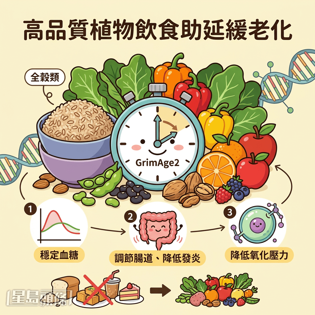 高品質植物飲食助延緩老化