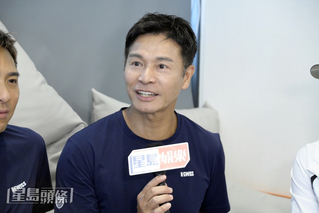 郭晉安笑說：「兒子在英國讀書，有叫他練波，望有朝一日可以父子檔去慈善比賽表演！」
