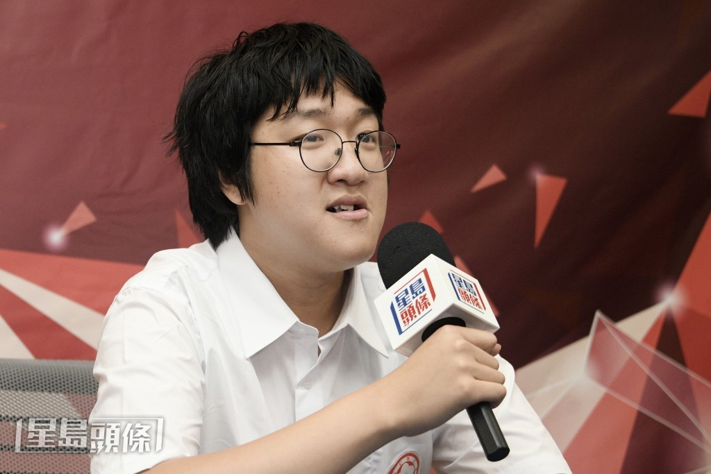 王海博出生於內地,自3歲隨家人移居到香港,自小於本港學校就讀。陳浩元攝 王海博出生於內地,自3歲隨家人移居到香港,自小於本港學校就讀。陳浩元攝