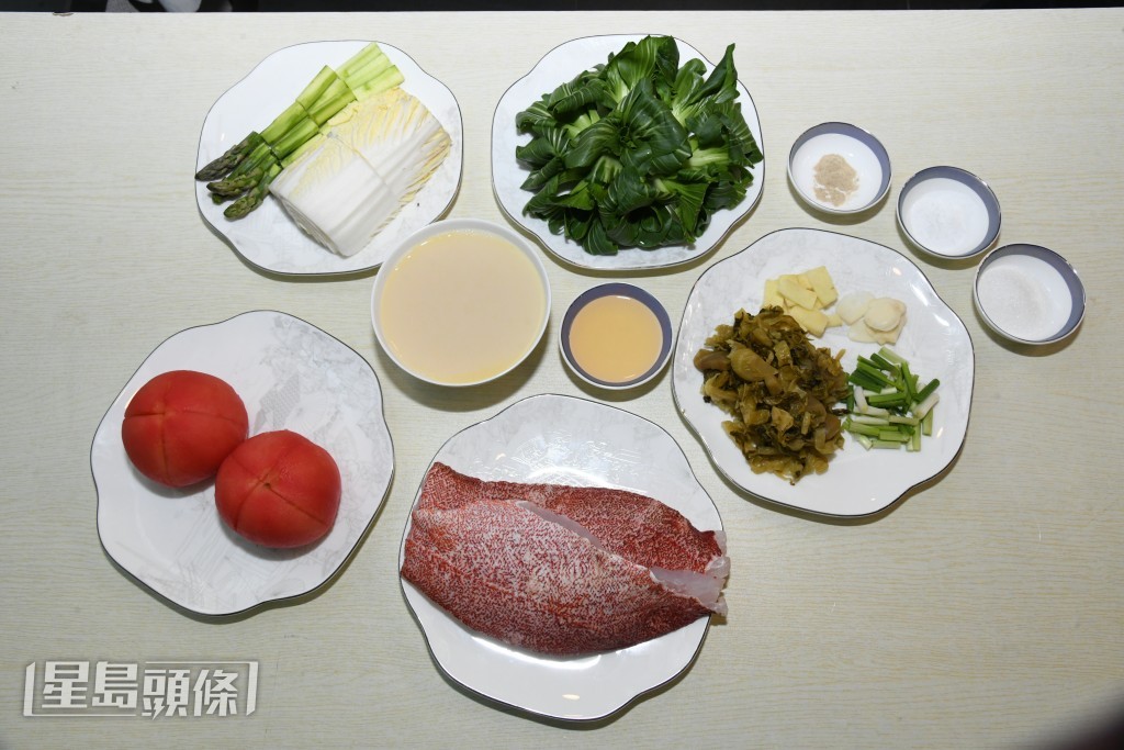 濃茄湯酸菜浸海斑材料