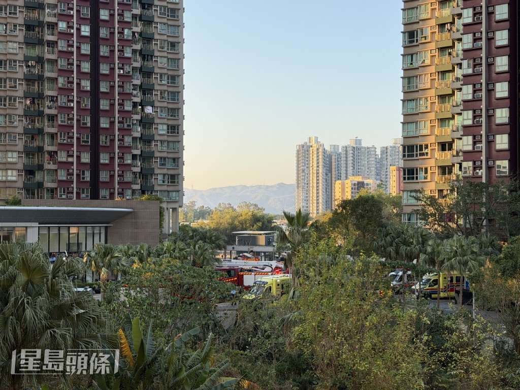 元朗Yoho Town單位起火，兩男女昏迷送院，其中男子經搶救後不治。梁國峰攝