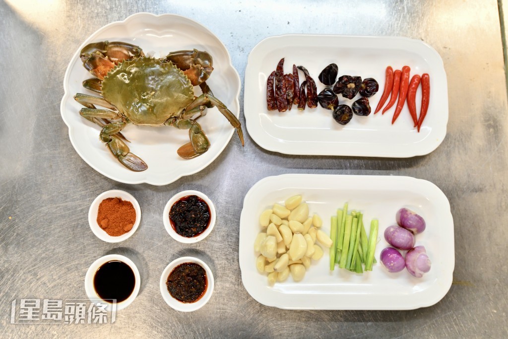 避風塘炒蟹材料