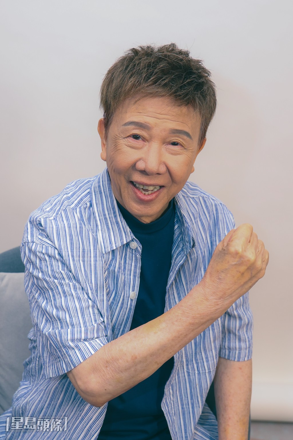 尹光透露小時候兒子很喜歡他，他亦會帶兒子到處玩、騎膊馬。