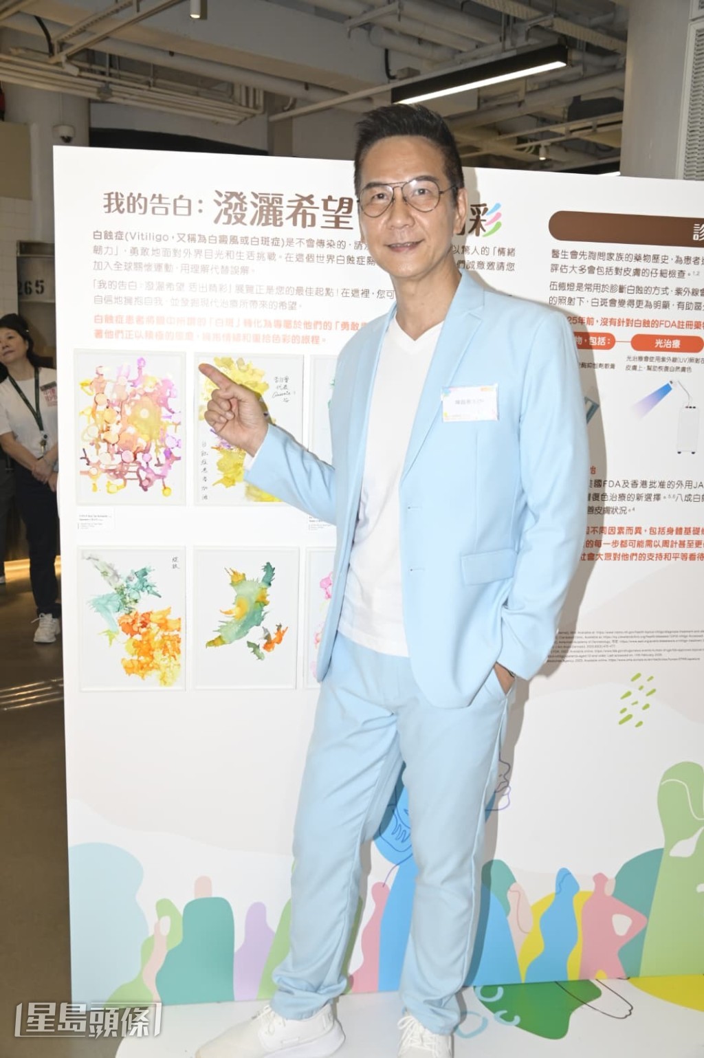 陳啟泰笑指患病期間增磅至215磅，日前上磅已減至175磅，足足減了40磅。