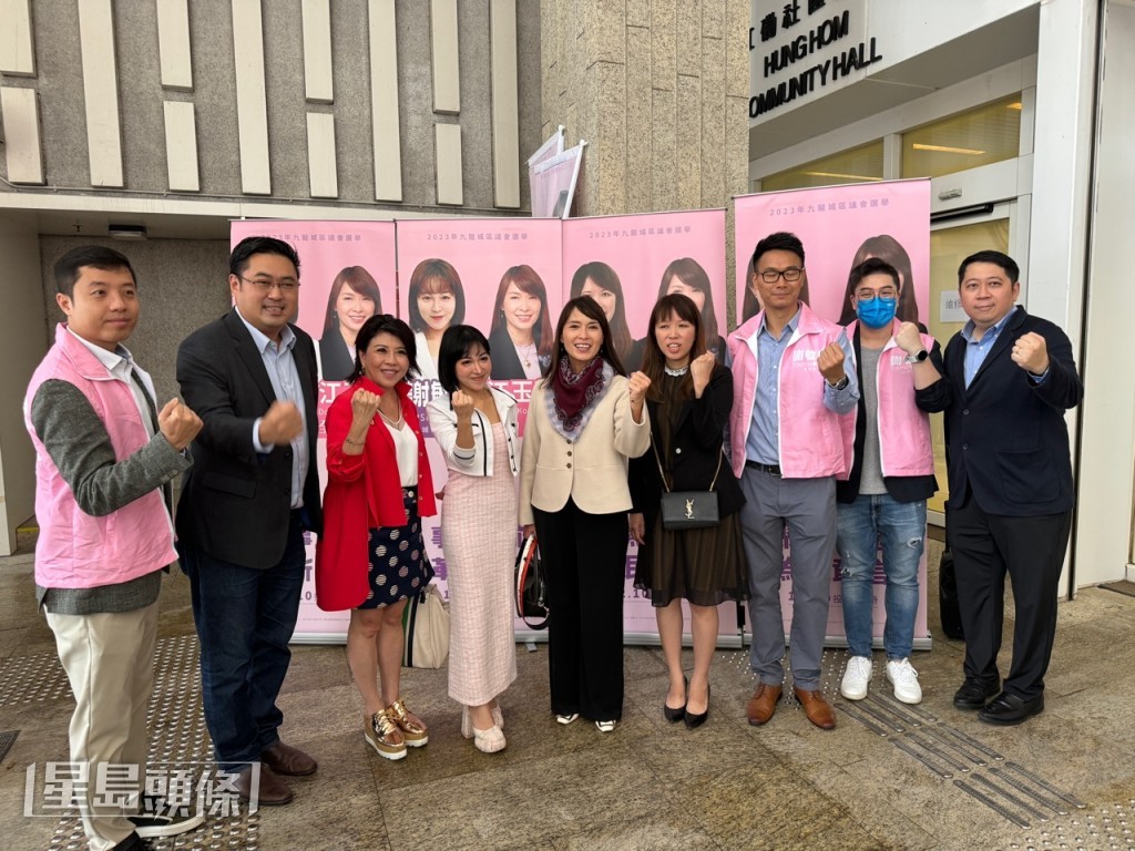 林淑芳及謝敏婷宣布參選。陳俊豪攝 林淑芳及謝敏婷宣布參選。陳俊豪攝