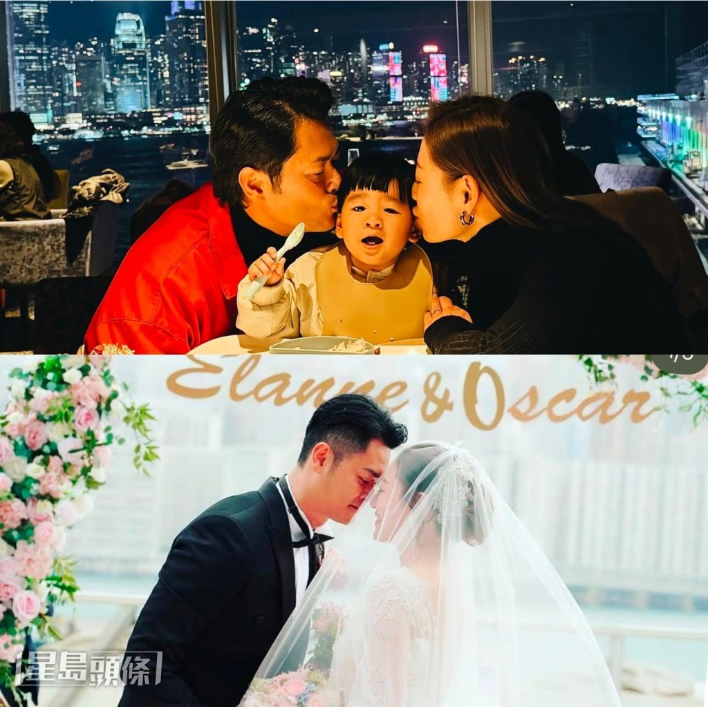 蕭唯展亦在社交網貼出昔日婚照及與囝囝互動的溫馨場面。 蕭唯展亦在社交網貼出昔日婚照及與囝囝互動的溫馨場面。