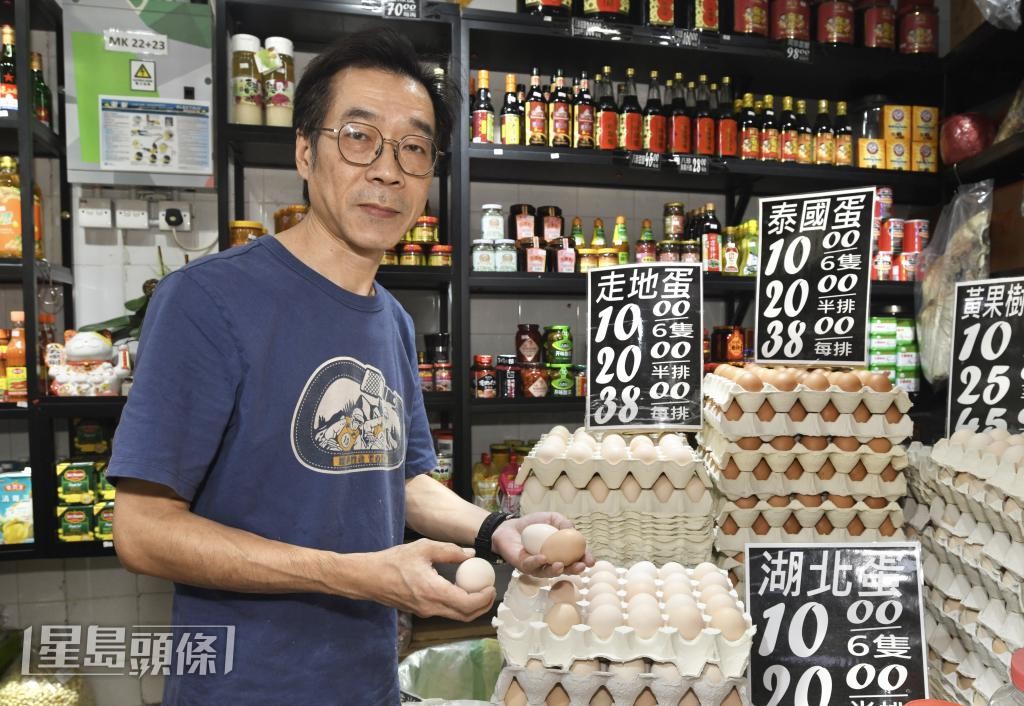 妹記雜貨負責人羅先生表示，溫差易令雞蛋變壞。