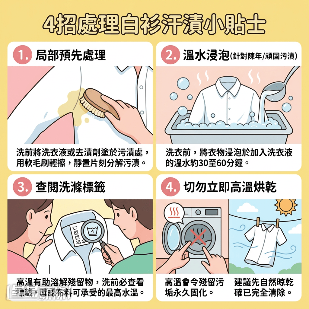 4招处理白衫汗渍小贴士 4招处理白衫汗渍小贴士