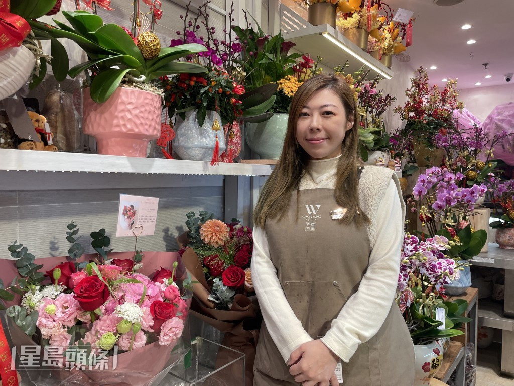 卉豐花業負責人Cherry。蕭博禧攝 卉豐花業負責人Cherry。蕭博禧攝