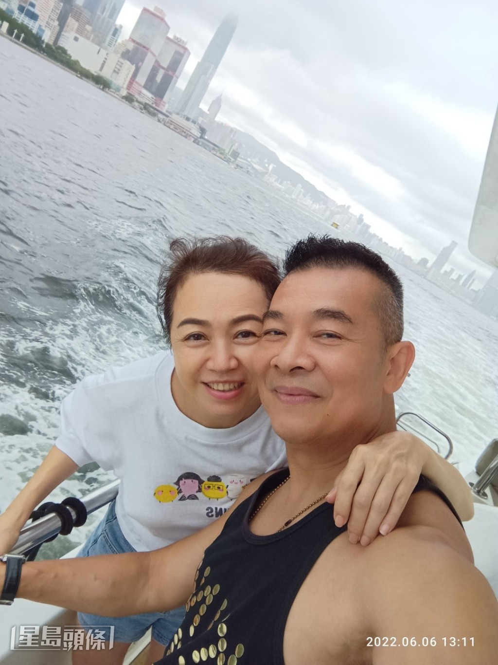 唐麗球與老公吳毅將。 唐麗球與老公吳毅將。