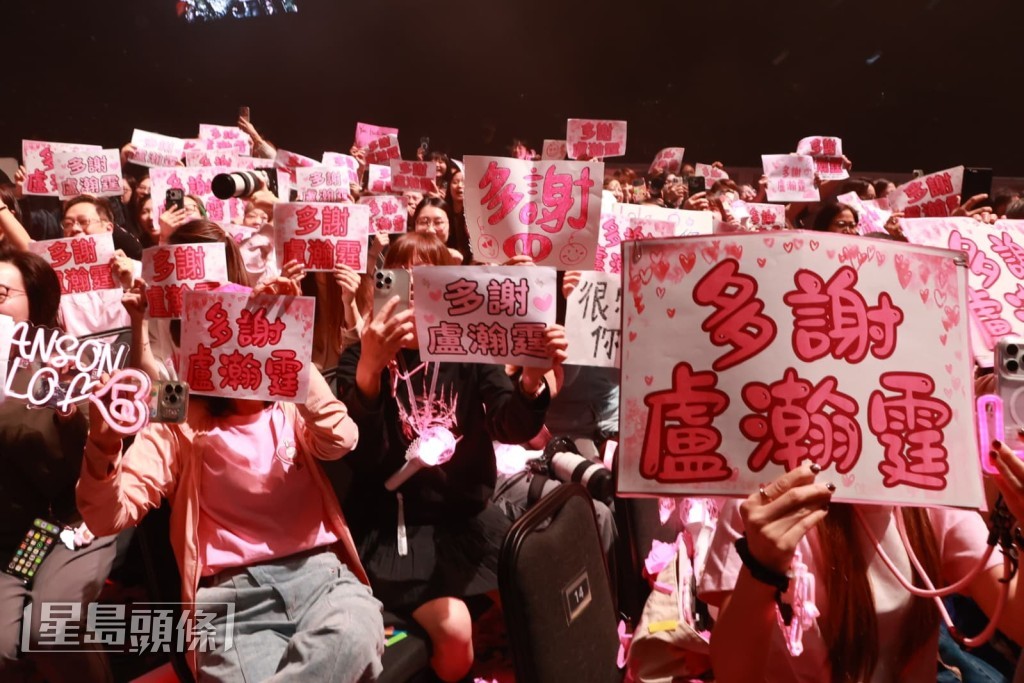 「多謝盧瀚霆」手幅