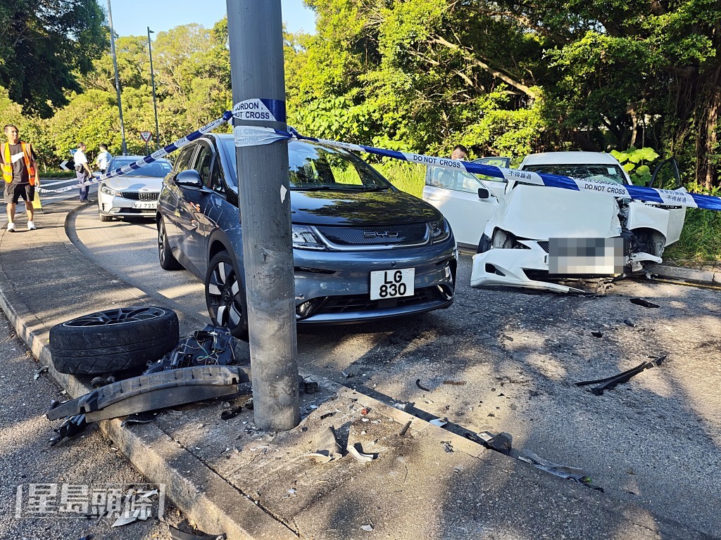 警方封鎖現場調查。蔡楚輝攝