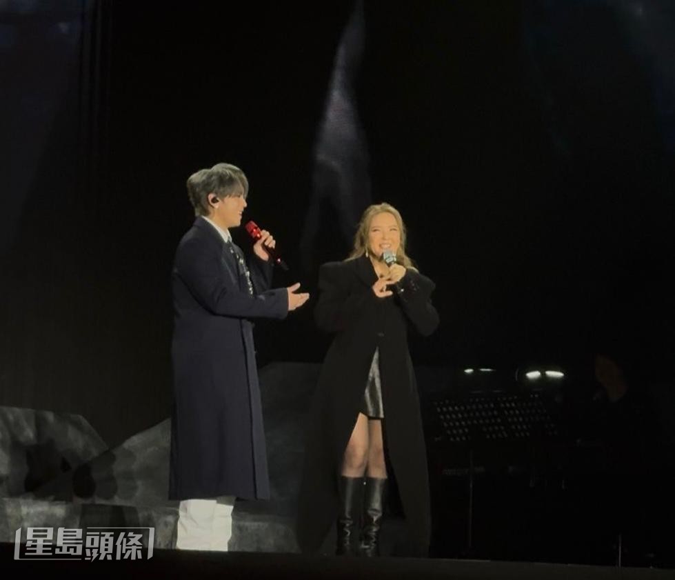 昨晚姜濤邀來衛蘭擔任嘉賓，二人合唱《大哥》。