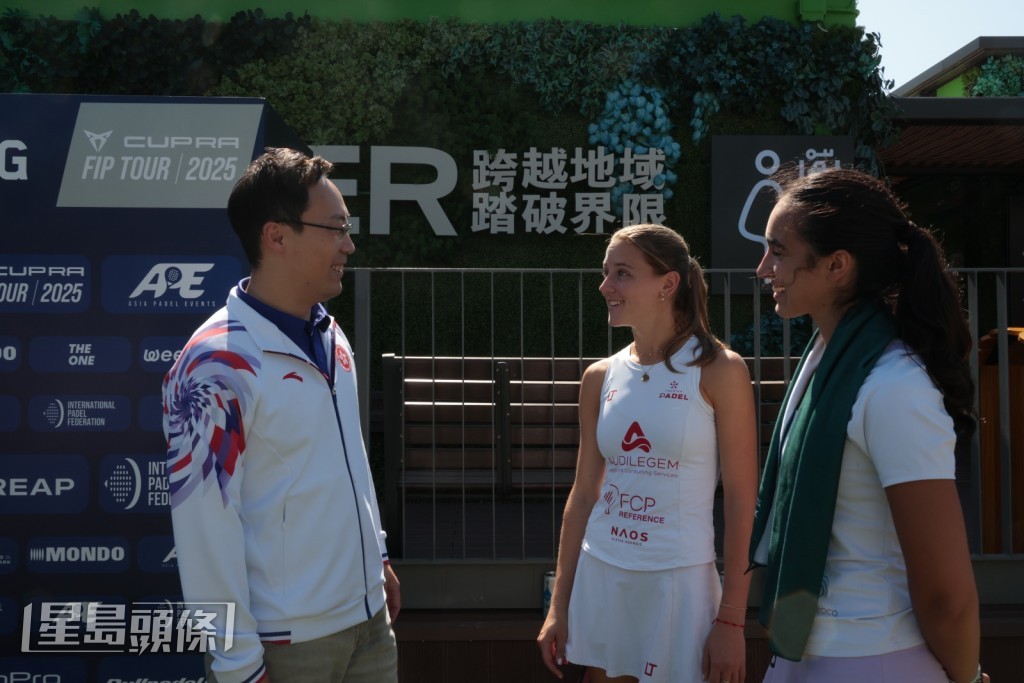 蔡健斌称香港板网球的发展十分迅速。 蔡健斌称香港板网球的发展十分迅速。