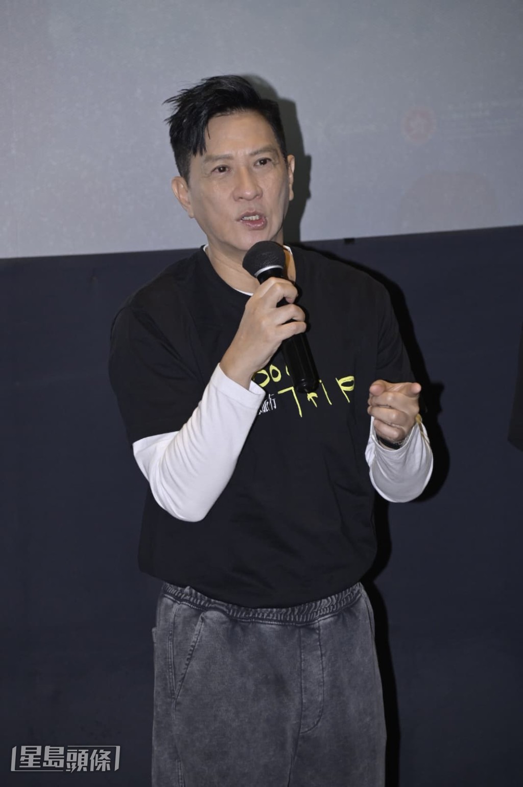 張家輝分享拍攝點滴。 張家輝分享拍攝點滴。