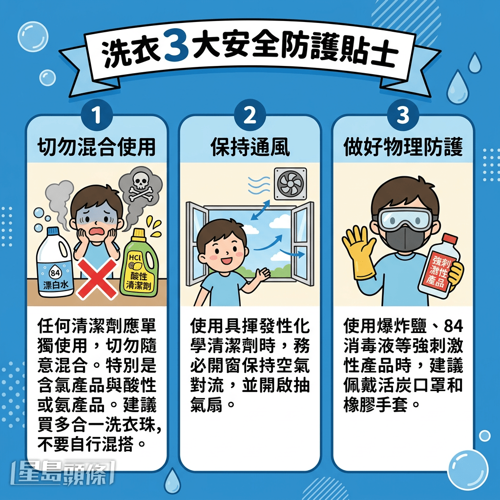 洗衣3大安全防護貼士