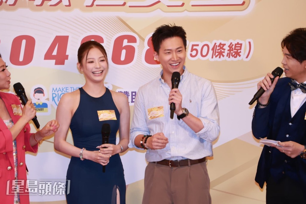 葉蒨文生日也將近,曾展望笑言可扮蛋糕讓女友吹蠟燭。 葉蒨文生日也將近,曾展望笑言可扮蛋糕讓女友吹蠟燭。