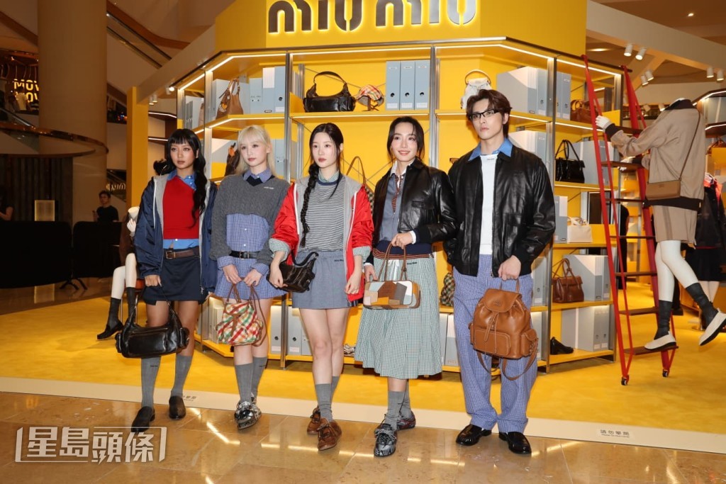 韓國女星鄭彩娟、蔡思韵、邱彥筒、范麒智和歸綽嶢今日（12日）到金鐘出席活動。