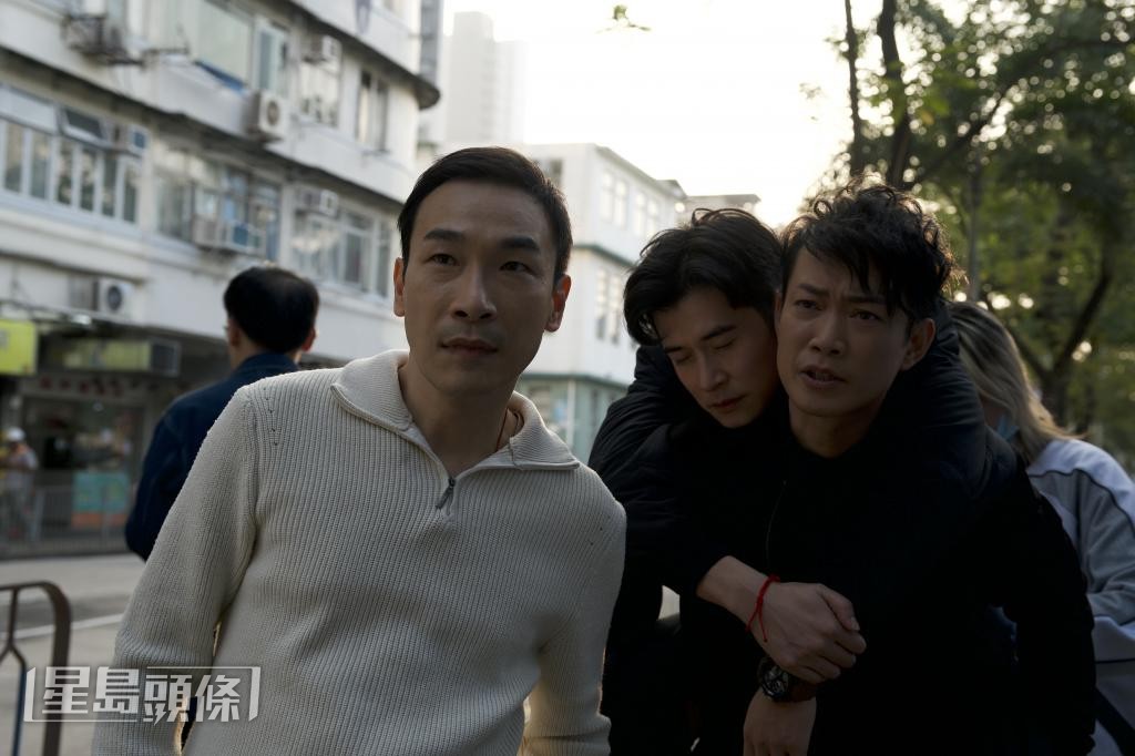 陳家樂、敖嘉年和泰臣力展兄弟情。 陳家樂、敖嘉年和泰臣力展兄弟情。