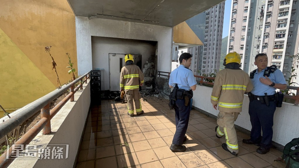 翠林商場發生火警。楊偉亨攝 翠林商場發生火警。楊偉亨攝
