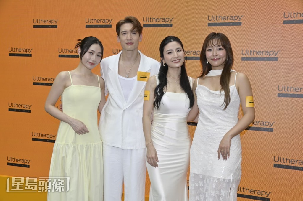 關智斌、林芊妤、蔡蕙琪出席醫美品牌宣傳活動。