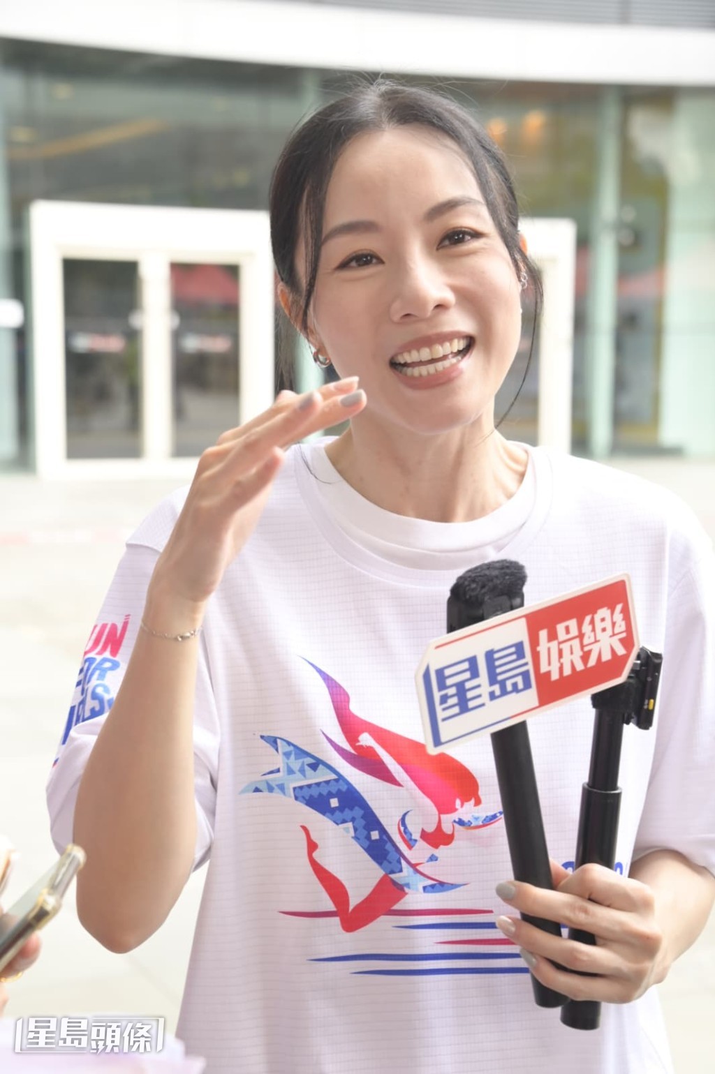 第二次參與該活動的她，笑言去年參與跑步，今年則無份跑。