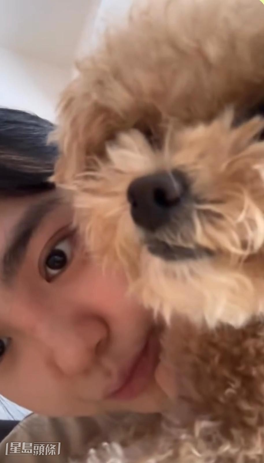 Chantel更貼出攬住愛犬的照片,原來她已返了香港。 Chantel更貼出攬住愛犬的照片,原來她已返了香港。