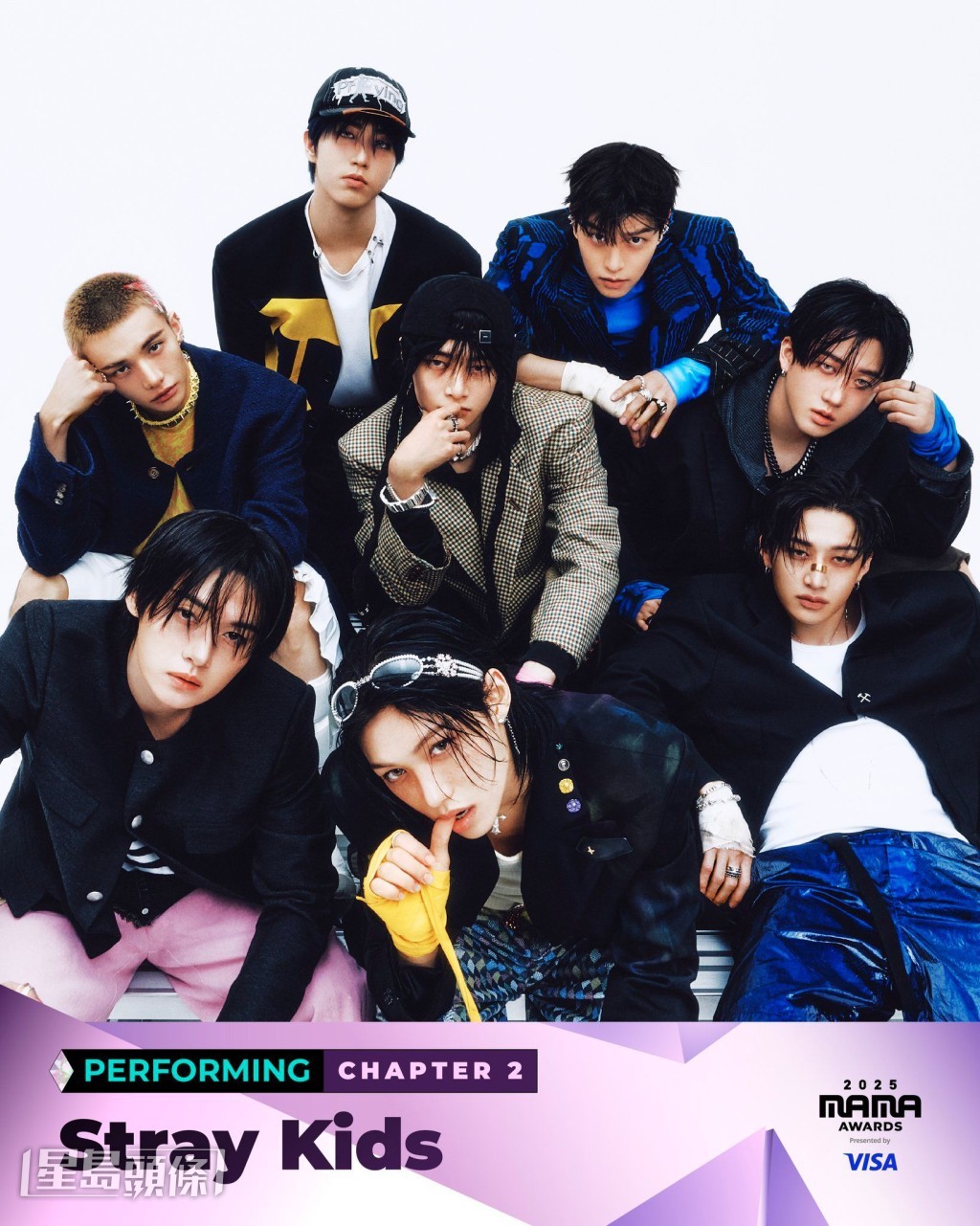 Stray Kids獲最佳男團提名,亦會在MAMA演出。 Stray Kids獲最佳男團提名,亦會在MAMA演出。