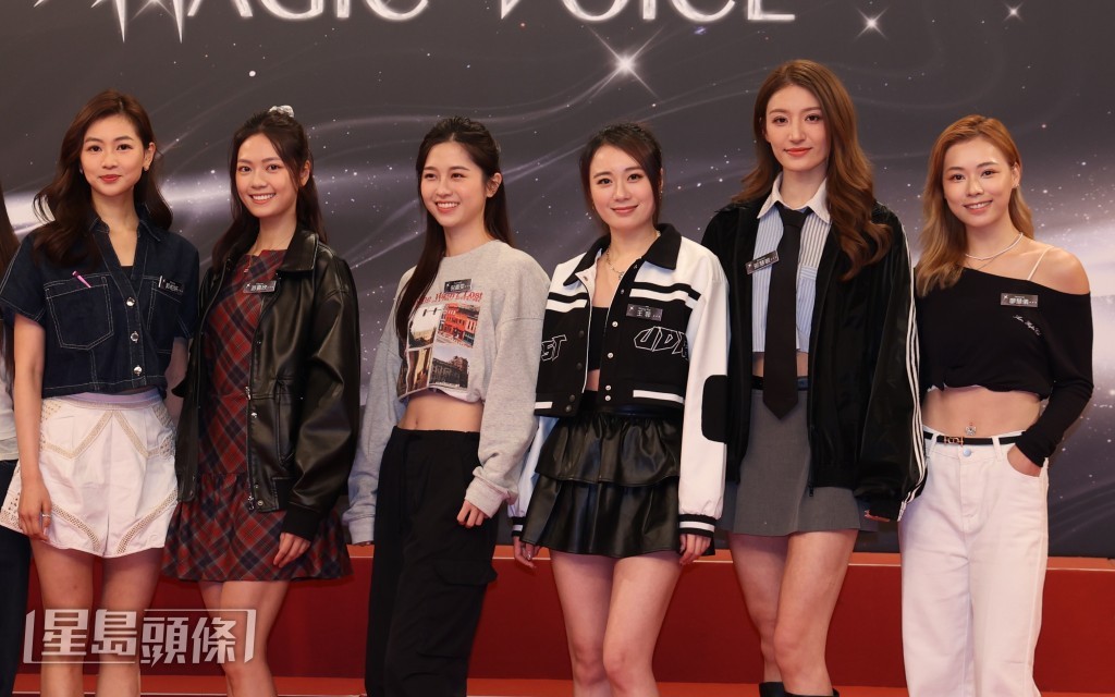 倪嘉雯（左三）參與《魔音女團》海選。