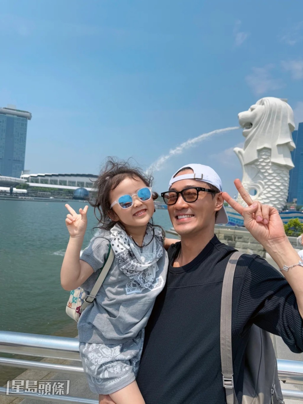 林峯和5歲女兒Luna。 林峯和5歲女兒Luna。