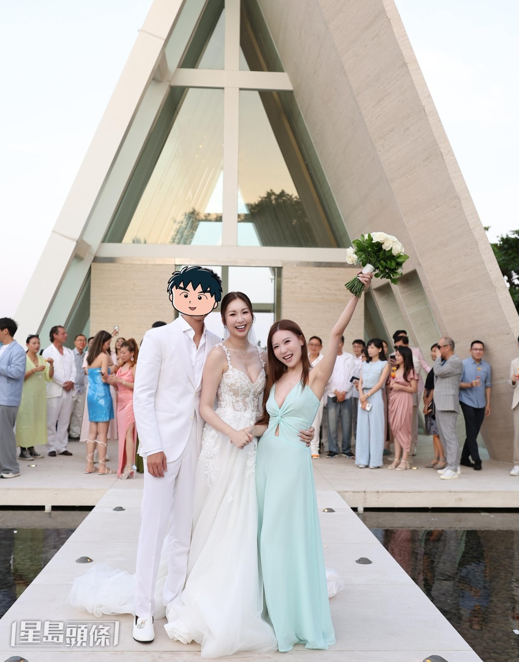 王海榛跟莊思敏老友鬼鬼，去年也有出席她的婚禮。